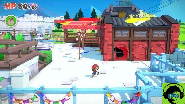 Paper Mario: The Origami King - Reaching Peach Castle | Toad Town Walkthrough