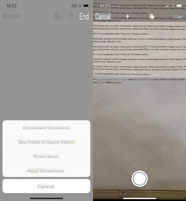 How to scan documents with the camera