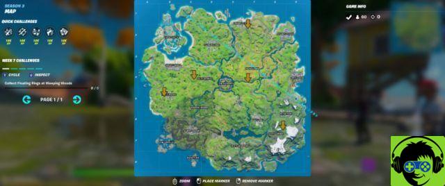 Fortnite Chapter 2 Season 3 Week 8 - Gold XP Coin Locations