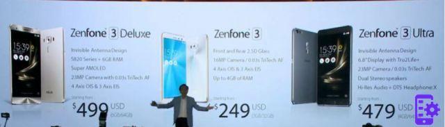 Asus ZenFone 3, ZenFone 3 Deluxe e ZenFone 3 Ultra: 12 de julho para estrear em Taiwan