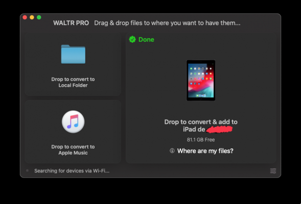 Waltr Pro: Transfira facilmente arquivos para o iPhone. Damos três licenças
