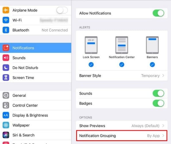 Manage notify your iOS 12