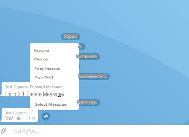 Come fissare un messaggio su Telegram