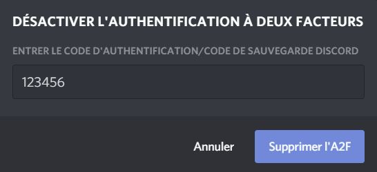 Como remover a autenticação de dois fatores no Discord?