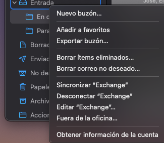 Message d'absence du bureau dans les comptes Exchange avec macOS Mail