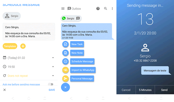How to schedule automatic sending of messages with Scheduled