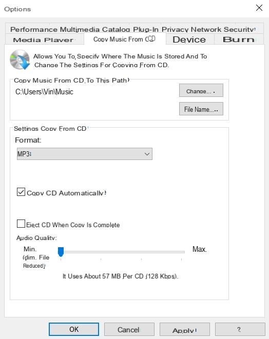 Copie música de CD a PC y Mac -