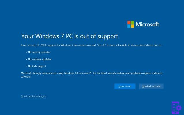 Windows 7, pare hoje para suporte estendido. O que significa e como atualizar para o Windows 10 gratuitamente