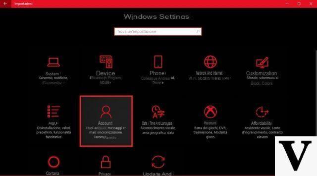 Come cancellare account utente Windows 10